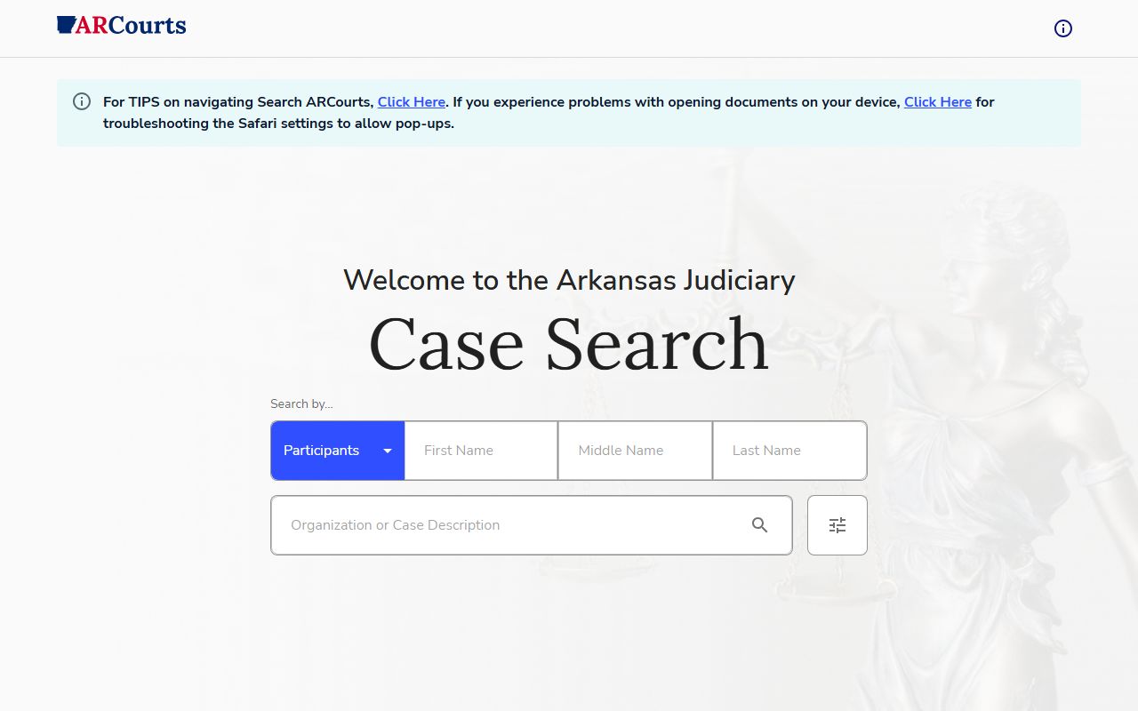 Prairie County court records after arrest Search ARCourts portal